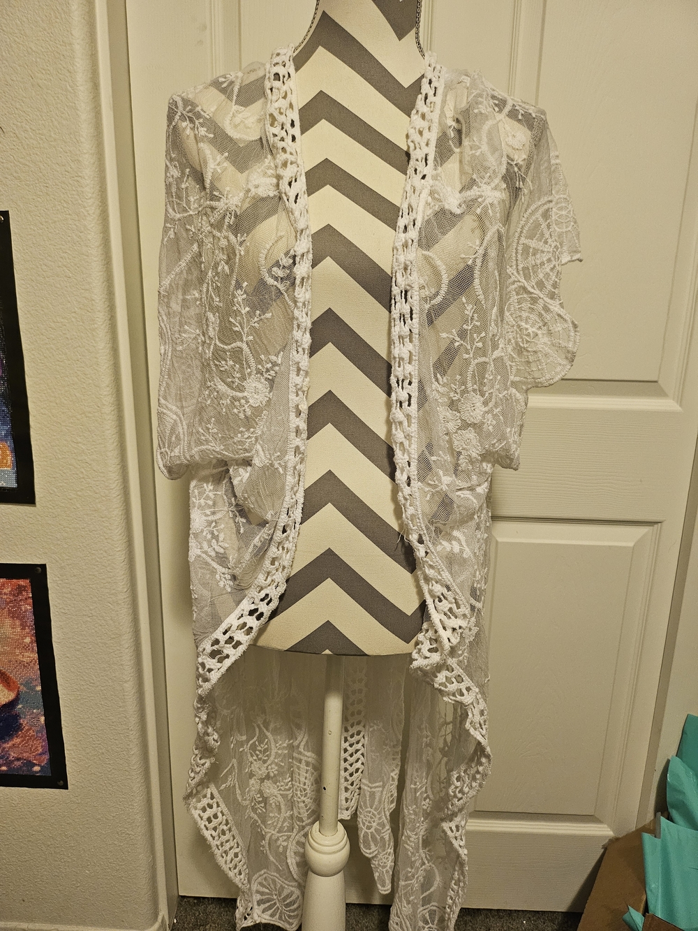 Roommates White Lace Swim Coverup